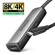 AXAGON RVC-HI8KPD, USB-C -> HDMI 2.1 adapter, 8K/60Hz, 4K/144Hz, HDR10+, PD 100W - Adapter