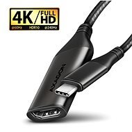 AXAGON RVC-HI2M, USB-C -> HDMI 2.0a adapter, 4K/60Hz HDR10, metal case, braided - Videokábel