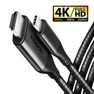 AXAGON RVC-HI2MC, USB-C -> HDMI 2.0 cable 1.8m, 4K/60Hz HDR10, metal case, braided - Video Cable