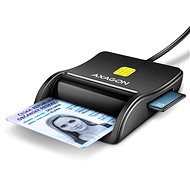 AXAGON CRE-SM3SD Smart card / ID card & SD/microSD/SIM card FlatReader, USB-A 1.3m cable - Electronic ID Reader