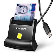AXAGON CRE-SM4NC Smart card / ID card StandReader, USB-C cable 1.2 m - Electronic ID Reader