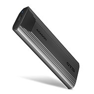 AXAGON EEM2-GTS2, screwless THIN box for M.2 NVMe & SATA SSD, USB-C 10 Gbps, space gray - Hard Drive Enclosure