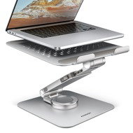 AXAGON STND-LR, Aluminum Stand for 10"–17.3" Laptops, with adjustable height, angle, and 360° rotation - Laptop Stand