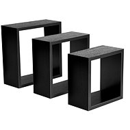 Aga Set of 3 wall shelves MR2135, black - Shelf