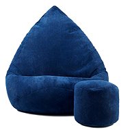 Aga Sedací vak Dot XXXL + podnožník modrý - Bean Bag