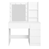 Aga MRDT21 Dressing table with mirror and lighting, matt white - Dressing Table