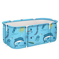 Aga Folding portable bathtub 120 × 60 × 50 cm light blue - Bath