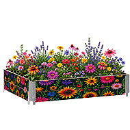 Aga Vyvýšený záhon 120 × 80 × 40 cm Květiny - Raised Garden Bed