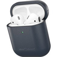 AlzaGuard Genuine Leather Case for AirPods 1st and 2nd generation - blue - Headphone Case