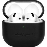 AlzaGuard Genuine Leather Case for AirPods 4 black - Headphone Case