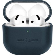 AlzaGuard Genuine Leather Case for AirPods 4 blue - Headphone Case