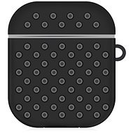 AlzaGuard Silicon Polkadot Case for Airpods 1st and 2nd Gen Black & Grey - Headphone Case
