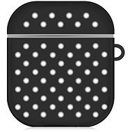 AlzaGuard Silicon Polkadot Case for Airpods 1st and 2nd Gen Black & White - Headphone Case