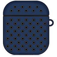 AlzaGuard Silicon Polkadot Case for Airpods 1st and 2nd Gen Blue & Black - Headphone Case