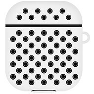 AlzaGuard Silicon Polkadot Case for Airpods 1st and 2nd Generation White and Black - Headphone Case