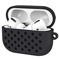 AlzaGuard Silicon Polkadot Case for Airpods Pro, Grey and Black - Headphone Case