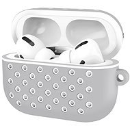 AlzaGuard Silicon Polkadot Case for Airpods Pro, Grey and White - Headphone Case