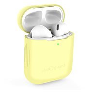 AlzaGuard Skinny Silicone Case for Airpods 1st and 2nd Generation, Yellow - Headphone Case