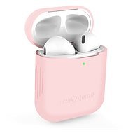 AlzaGuard Skinny Silicone Case Airpods 1. és 2. generáció, rózsaszín - Fülhallgató tok
