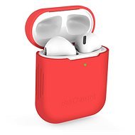 AlzaGuard Skinny Silicone Case Airpods 1. és 2. generáció, piros - Fülhallgató tok