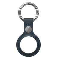 AlzaGuard Genuine Leather Keychain for Airtag - blue - AirTag Key Ring