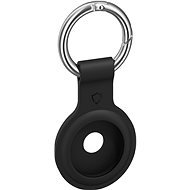 AlzaGuard Silicone Keychain für Airtag schwarz - AirTag Schlüsselanhänger