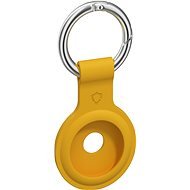 AlzaGuard Silicone Keychain for Airtag yellow - AirTag Key Ring