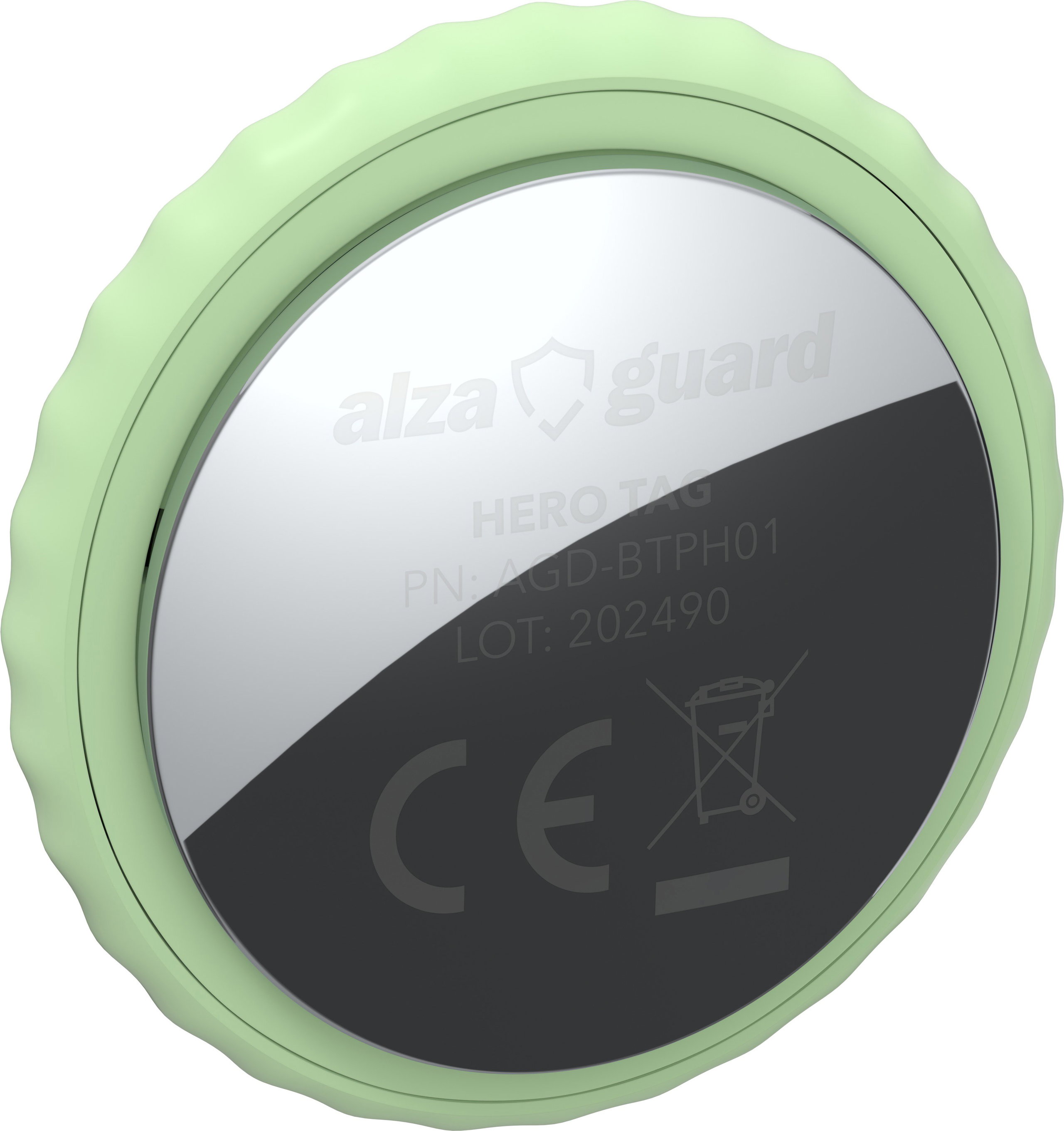 AlzaGuard Premium Hero Tag with FindMy green - Bluetooth Chip Tracker