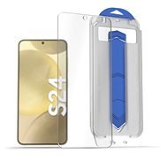AlzaGuard 2.5D FullCover Glass EasyFit DustFree 2 Pack  für das Samsung Galaxy S24 - Schutzglas