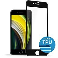 AlzaGuard Glass with TPU Frame iPhone 7 / 8 / SE 2020 / SE 2022 2.5D üvegfólia - fekete - Üvegfólia