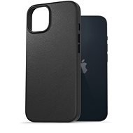 AlzaGuard Echtes Leder Etui für iPhone 14 schwarz - Handyhülle