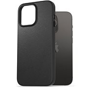 AlzaGuard Genuine Leather Case iPhone 14 Pro Max készülékhez, fekete - Telefon tok