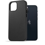 AlzaGuard Genuine Leather Case iPhone 13 Mini készülékhez, fekete - Telefon tok