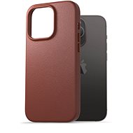 AlzaGuard Echtes Leder Etui für iPhone 14 Pro braun - Handyhülle