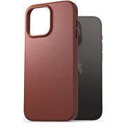 AlzaGuard Genuine Leather Case na iPhone 14 Pro Max hnedý - Kryt na mobil