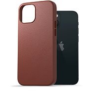 AlzaGuard Genuine Leather Case iPhone 13 Mini barna tok - Telefon tok
