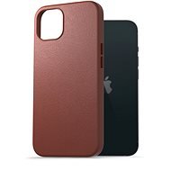 AlzaGuard Genuine Leather Case na iPhone 13 hnedý - Kryt na mobil