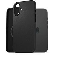 AlzaGuard Genuine Leather Case with Magsafe for iPhone 16 Plus black - Phone Cover