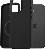 AlzaGuard Genuine Leather Case with Magsafe for iPhone 16 Pro black - Phone Cover