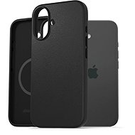 AlzaGuard Genuine Leather Case with Magsafe for iPhone 16e black - Phone Cover