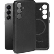 AlzaGuard Genuine Leather Case with Magsafe for Samsung Galaxy S25+ black - Phone Cover