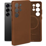 AlzaGuard Genuine Leather Case with Magsafe for Samsung Galaxy S25+ saddle brown - Phone Cover