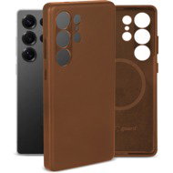 AlzaGuard Genuine Leather Case with Magsafe for Samsung Galaxy S25 Ultra saddle brown - Phone Cover