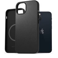 AlzaGuard Genuine Leather Case with Magsafe for iPhone 13 black - Phone Cover