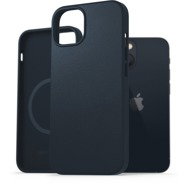 AlzaGuard Genuine Leather Case with Magsafe for iPhone 13 blue - Phone Cover