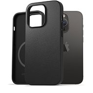 AlzaGuard Genuine Leather Case with Magsafe for iPhone 14 Pro black - Phone Cover