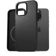 AlzaGuard Genuine Leather Case with Magsafe na iPhone 15 Pro Max čierny - Kryt na mobil