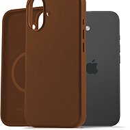 AlzaGuard Genuine Leather Case with Magsafe for iPhone 16 saddle brown - Phone Cover