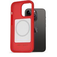 AlzaGuard Silicone Case iPhone 14 Pro Magsafe piros tok - Telefon tok