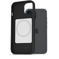 AlzaGuard Silicone iPhone 15 Magsafe fekete tok - Telefon tok